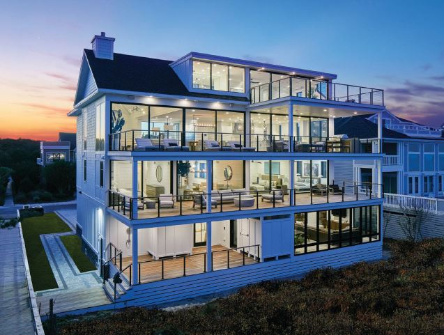 The 7,650-square-foot home in North Bethany Beach was built by Marnie Oursler. PHOTO BY DANA HOFF PHOTOGRAPHY