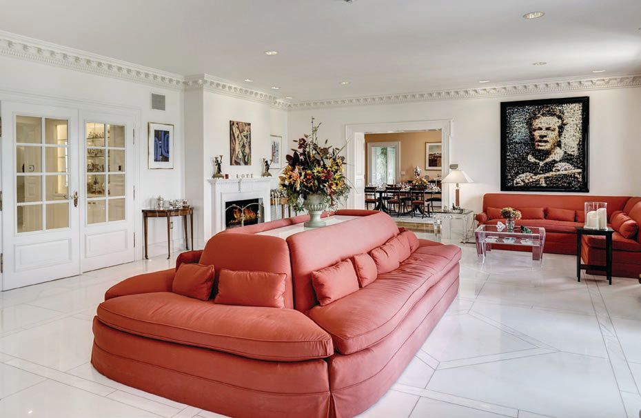 A family room offers plenty of space for entertaining family and friends. PHOTO COURTESY OF LONG & FOSTER
