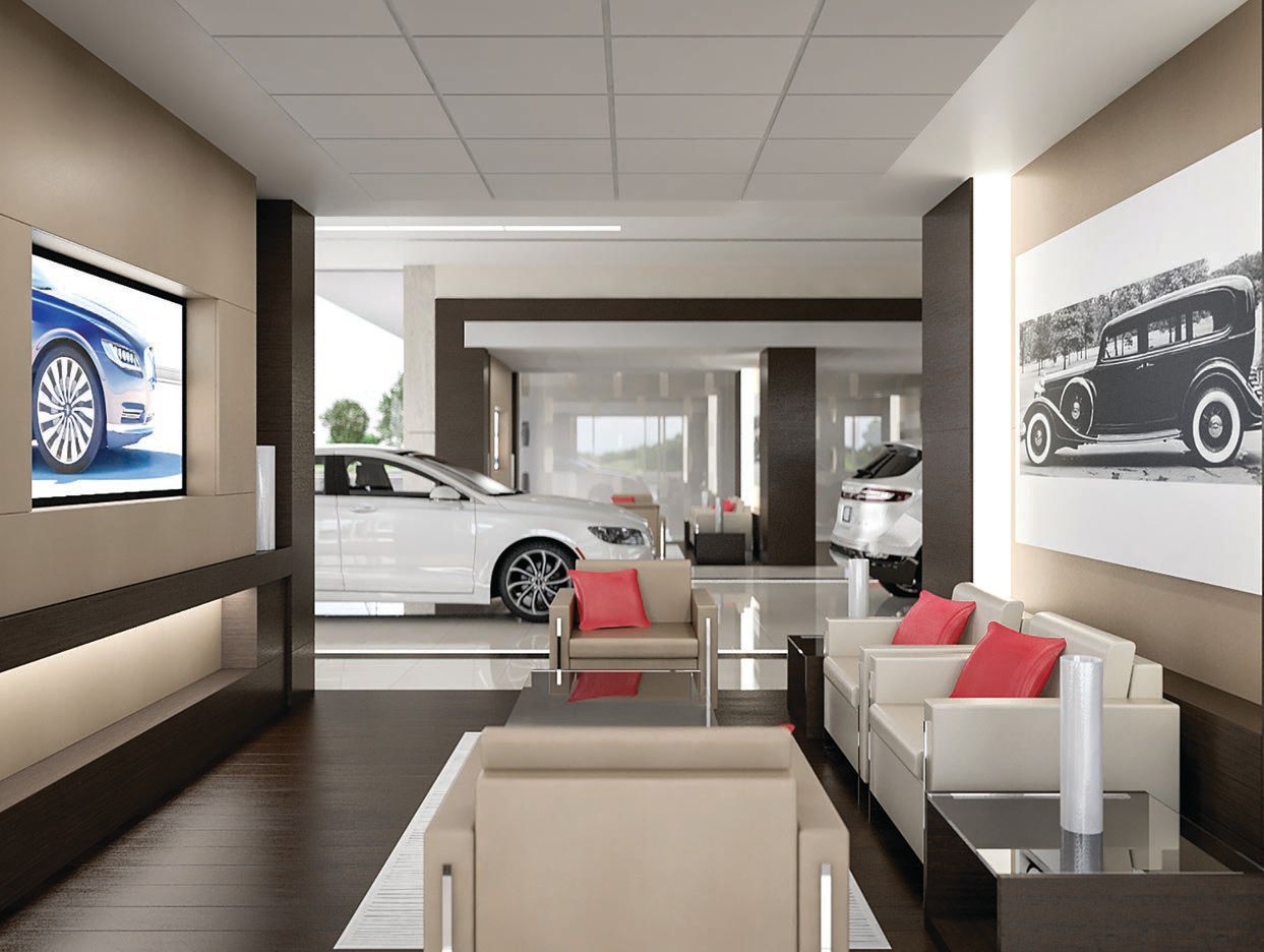 The recently opened showroom for Exclusive Automotive Group in Ashburn, Va. PHOTO COURTESY OF BRANDS