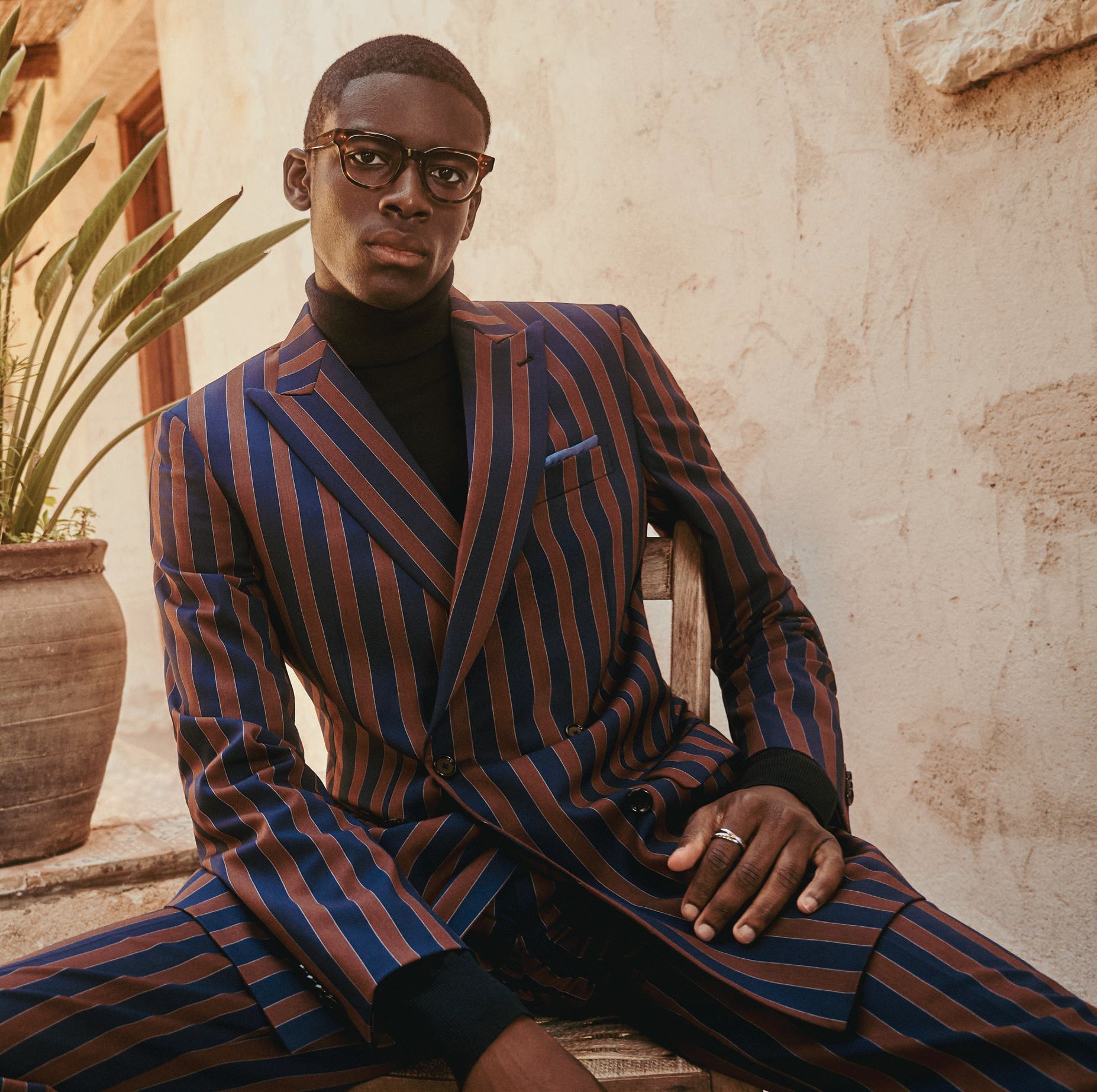 The Java Stripe jacket is from Indochino’s fall line. PHOTO COURTESY OF INDOCHINO