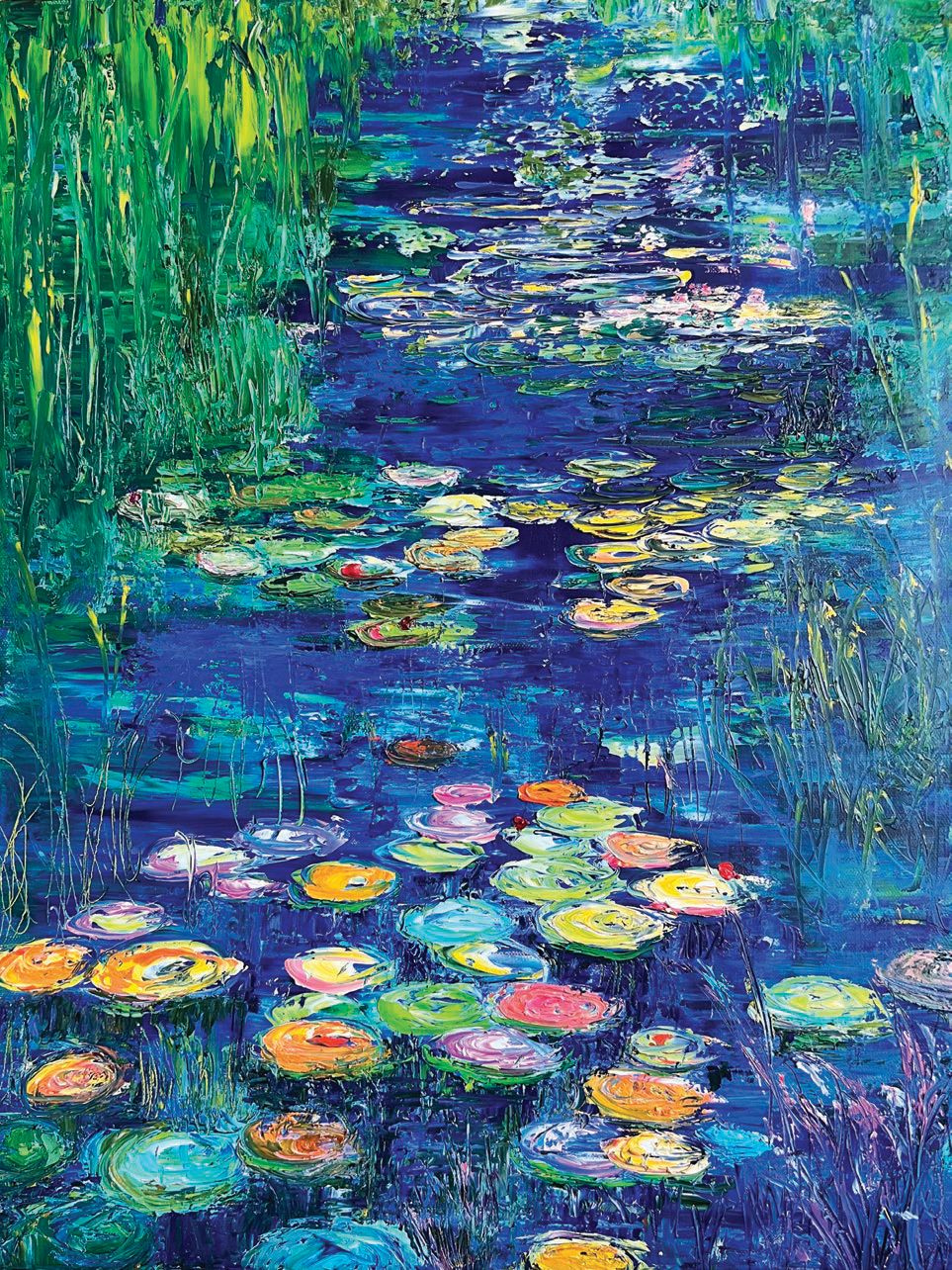 Maria-Victoria Checa, “Blue Lily River” PHOTO COURTESY OF THE ARTISTS