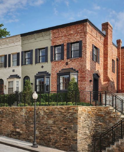The Federal-era townhomes were built in the 1700s PHOTO COURTESY OF ROSEWOOD WASHINGTON, DC