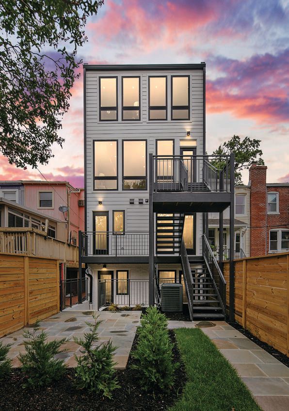 Sunset on a gorgeous rowhouse on Taylor Street in Northwest DC. PHOTO COURTESY OF JENN SMIRA/COMPASS